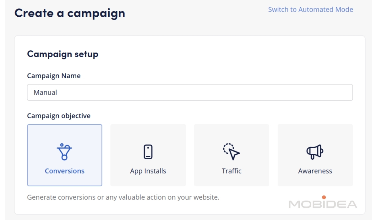 native ads campaign objective