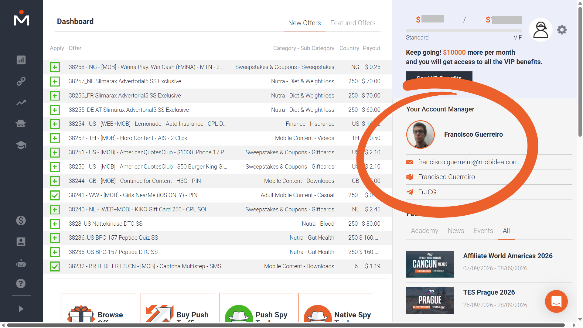 mobidea affiliate managers