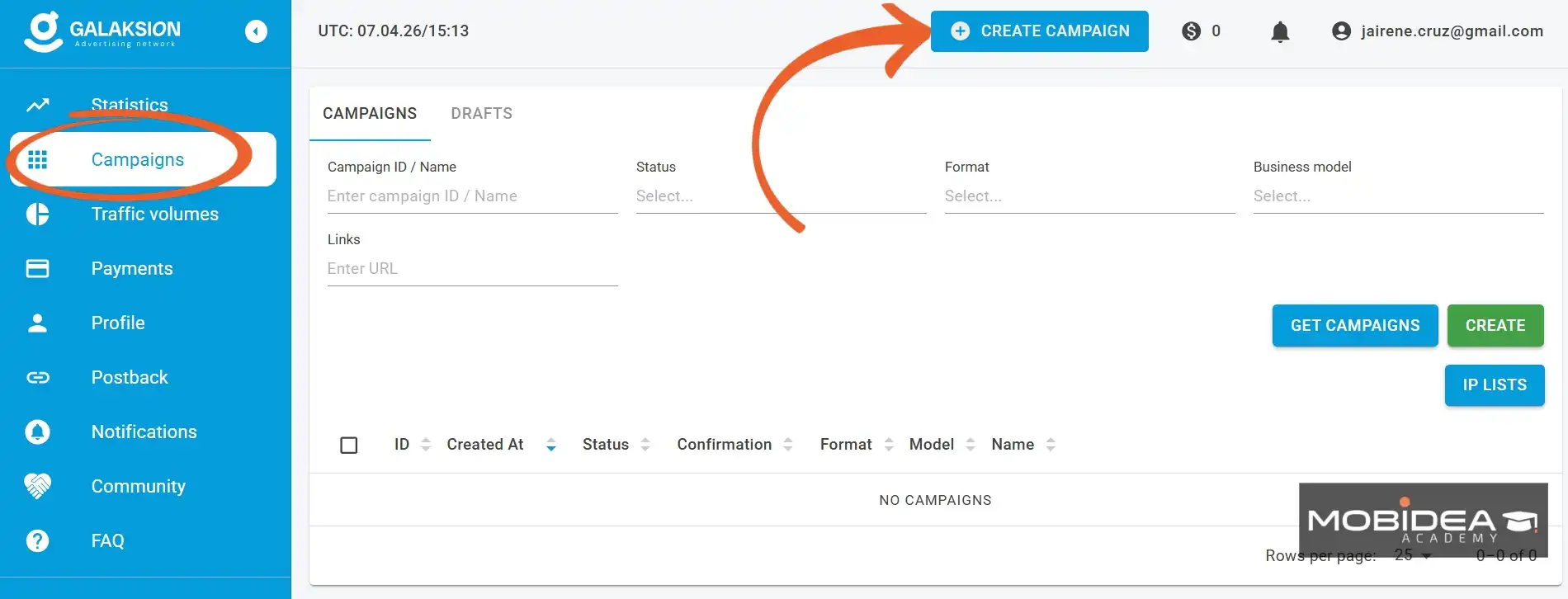 galaksion review create campaign