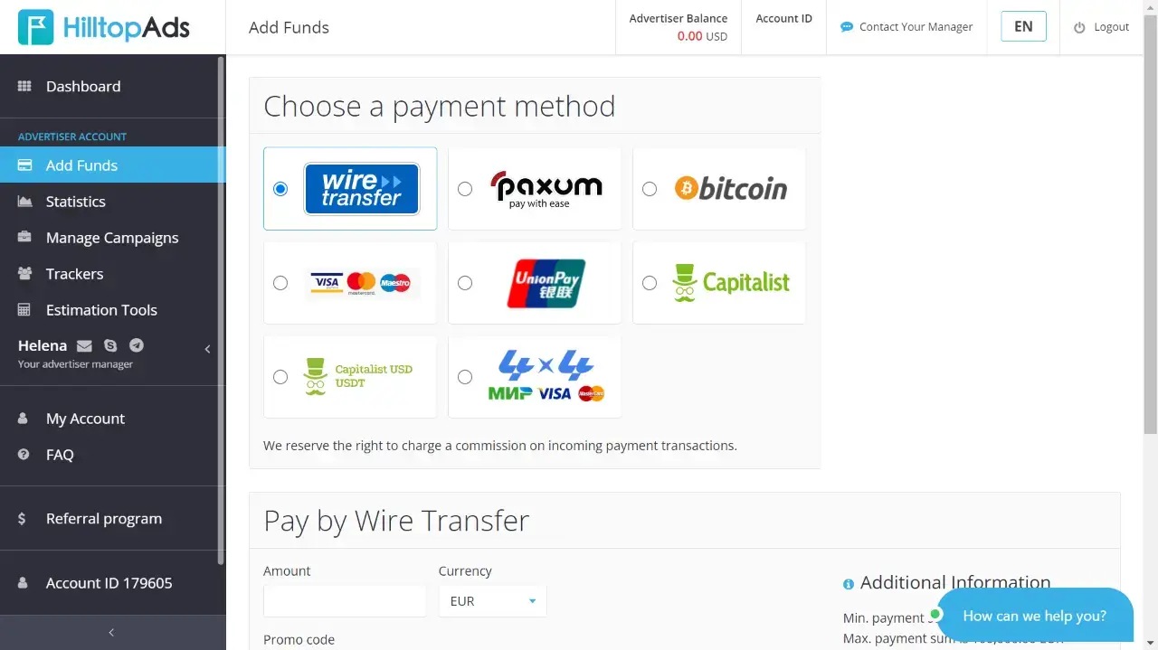 payment options on hilltopads