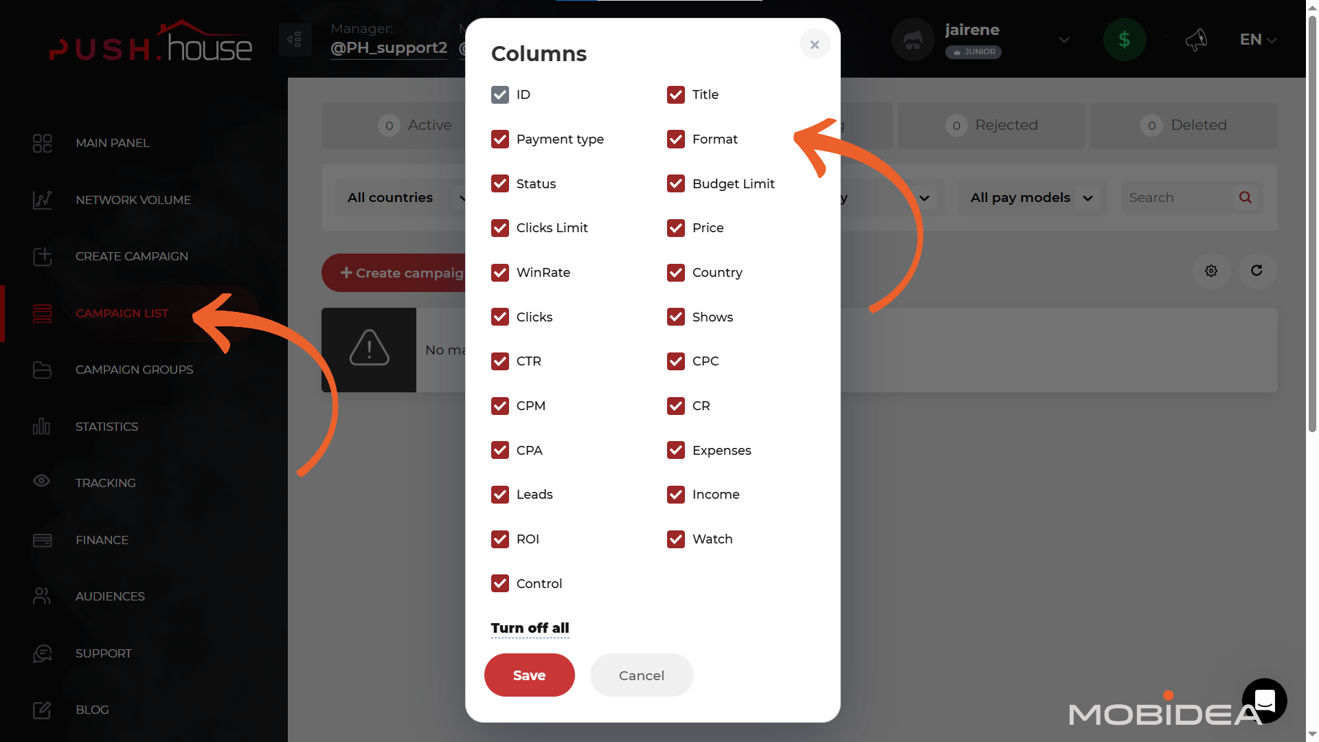 push house campaign list