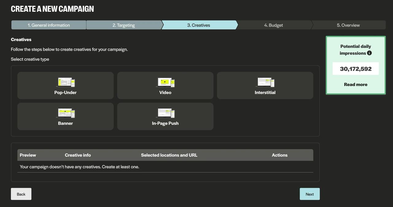 adcash ad formats