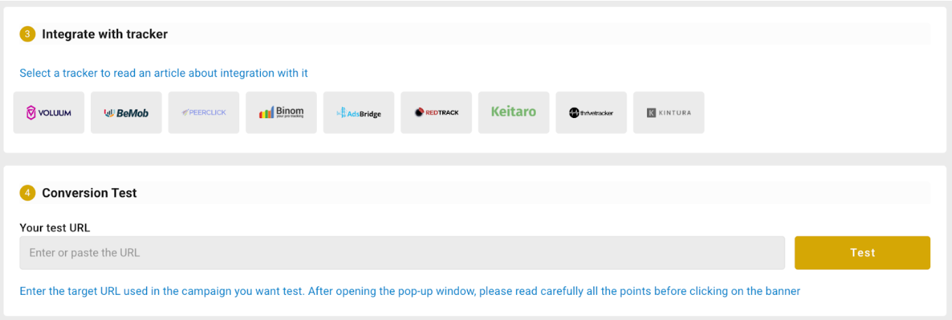 setting up tracking 2
