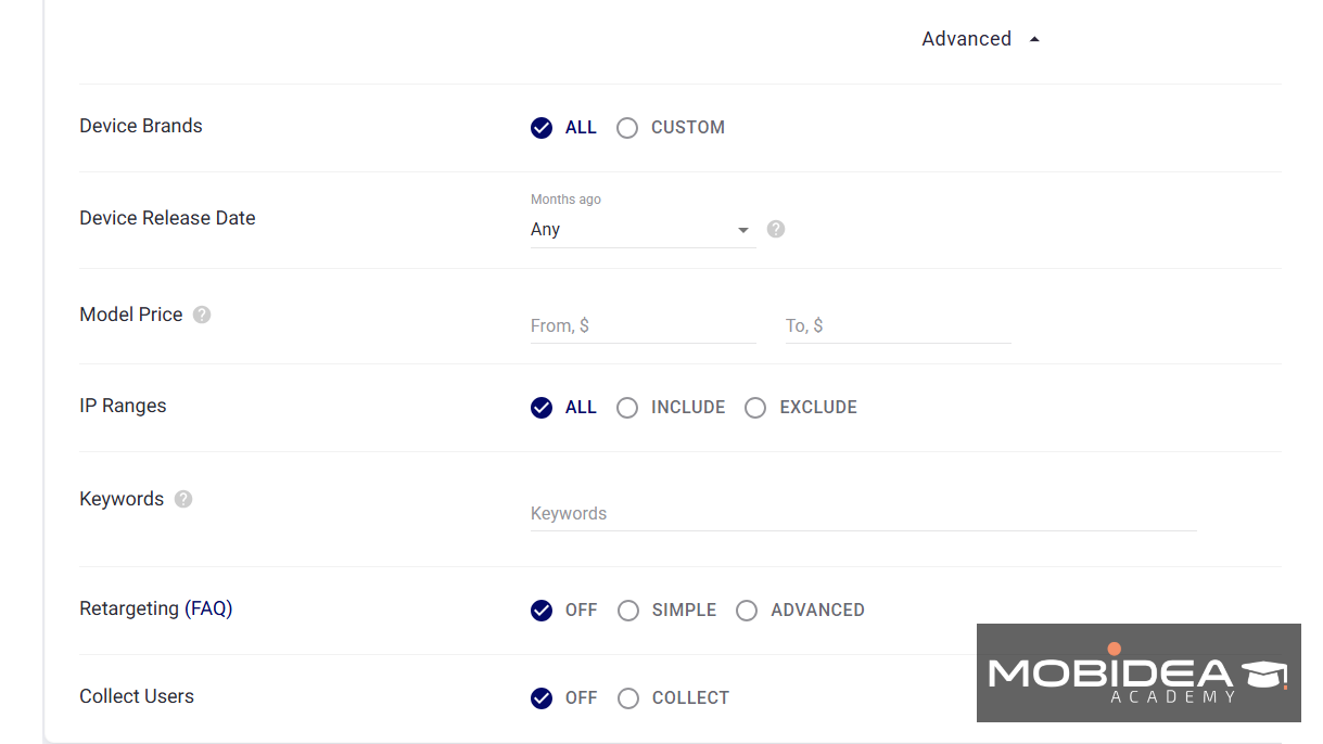trafficstars advanced targeting