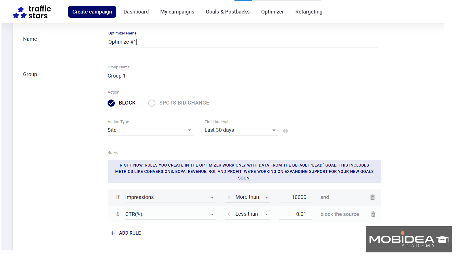 trafficstars optimizer