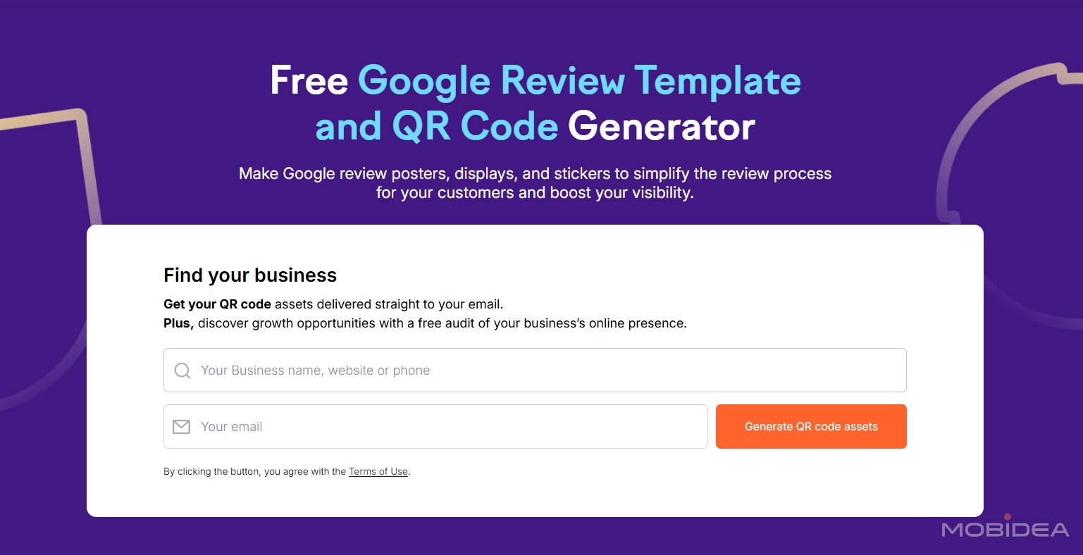 semrush Google Review QR code generator 1