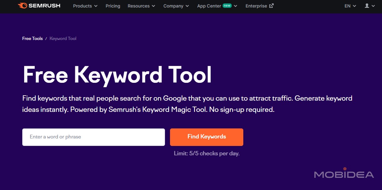 semrush keyword tool 1