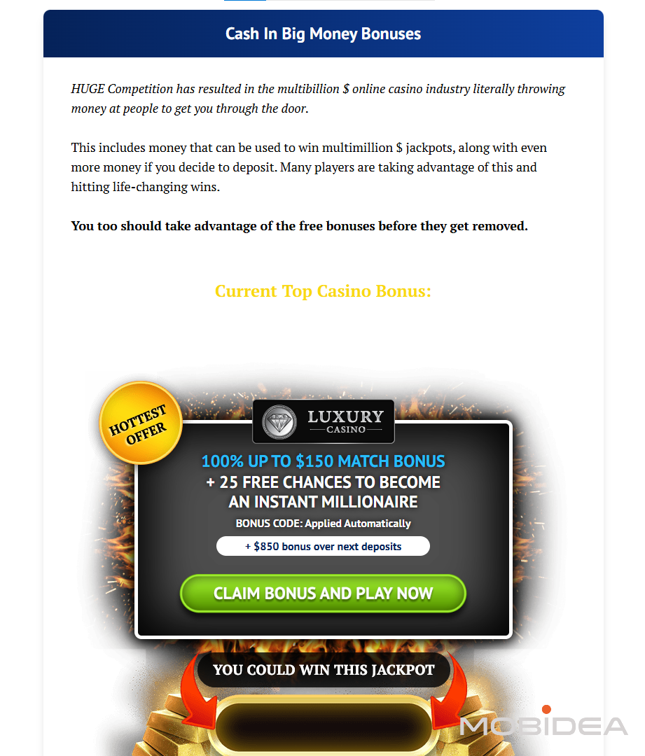 casino black page cloaking