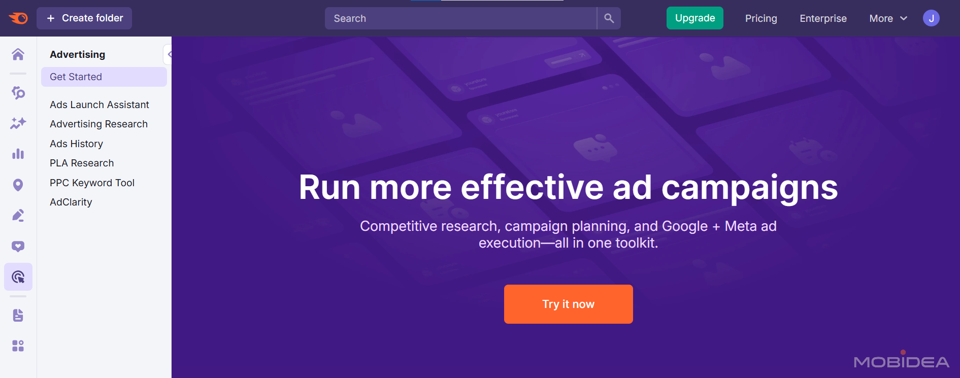 semrush dashboard