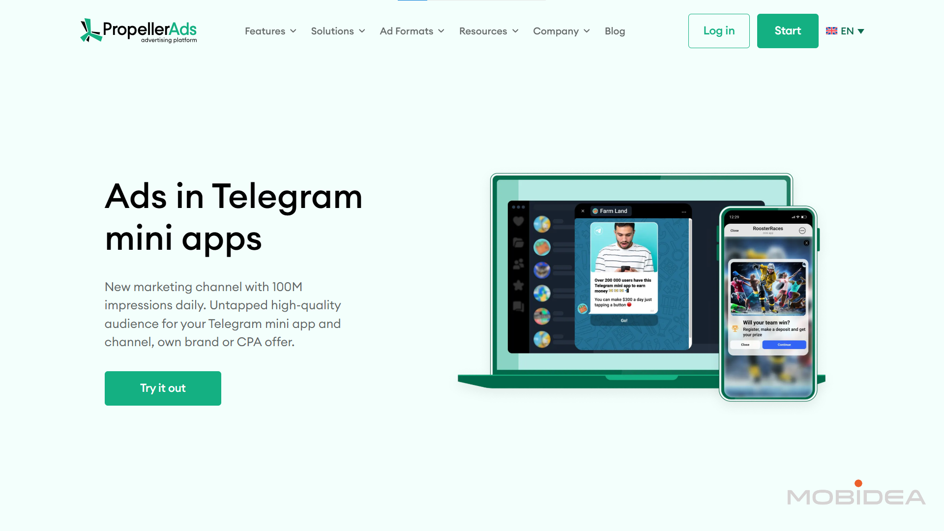 propellerds telegram ads