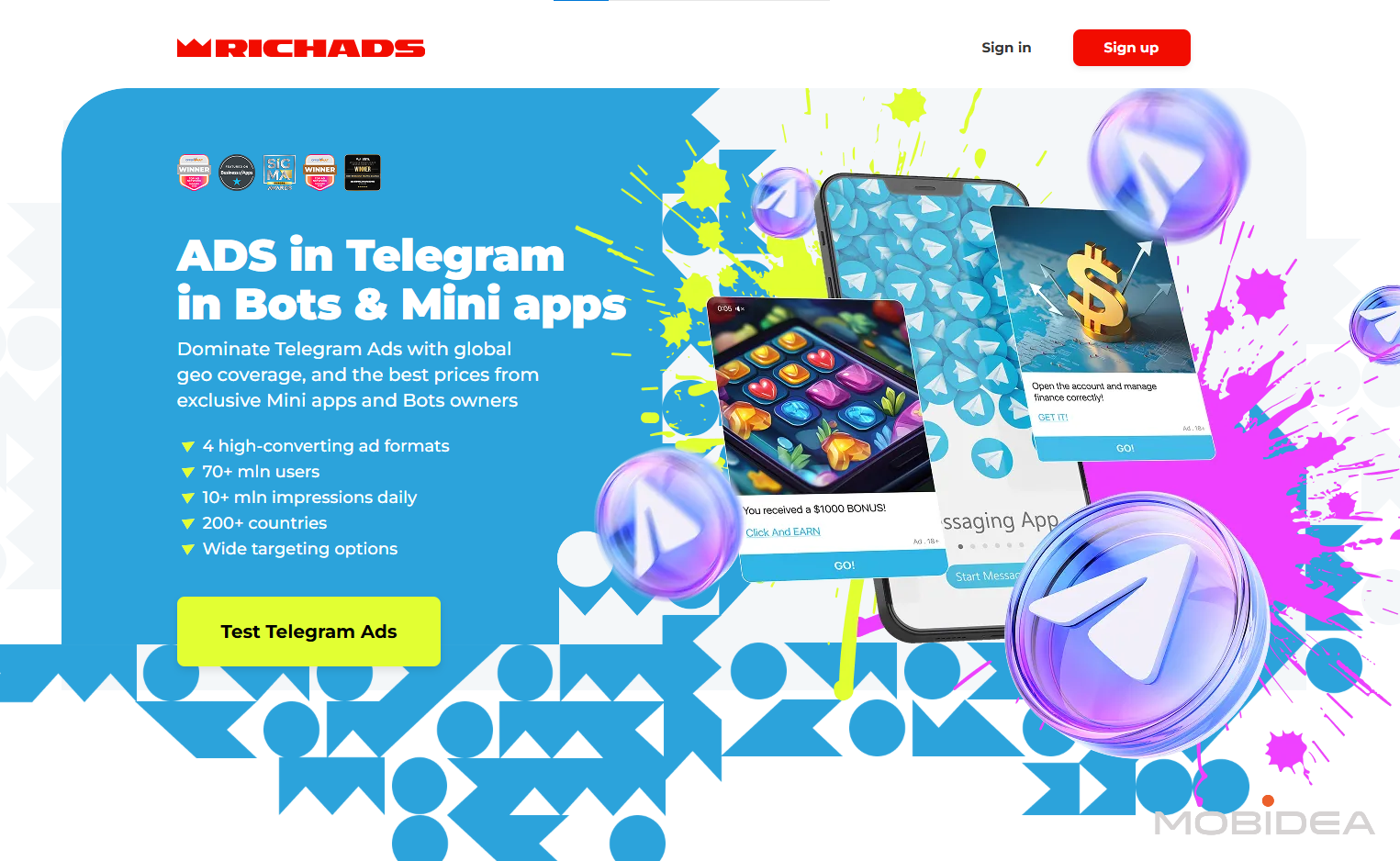 richads telegram ads