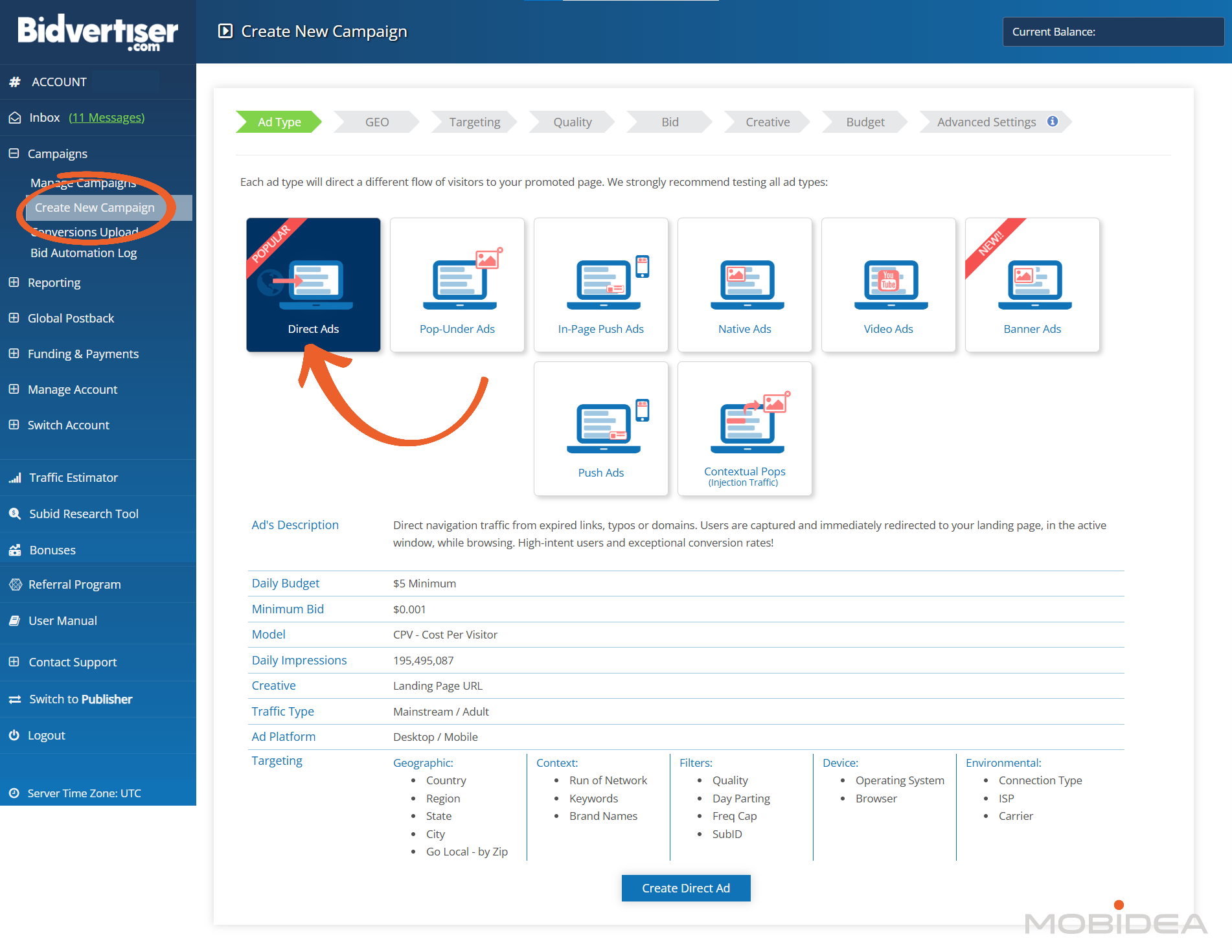 bidvertiser direct ads 2
