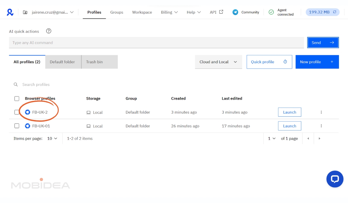 multilogin ai quick action 2
