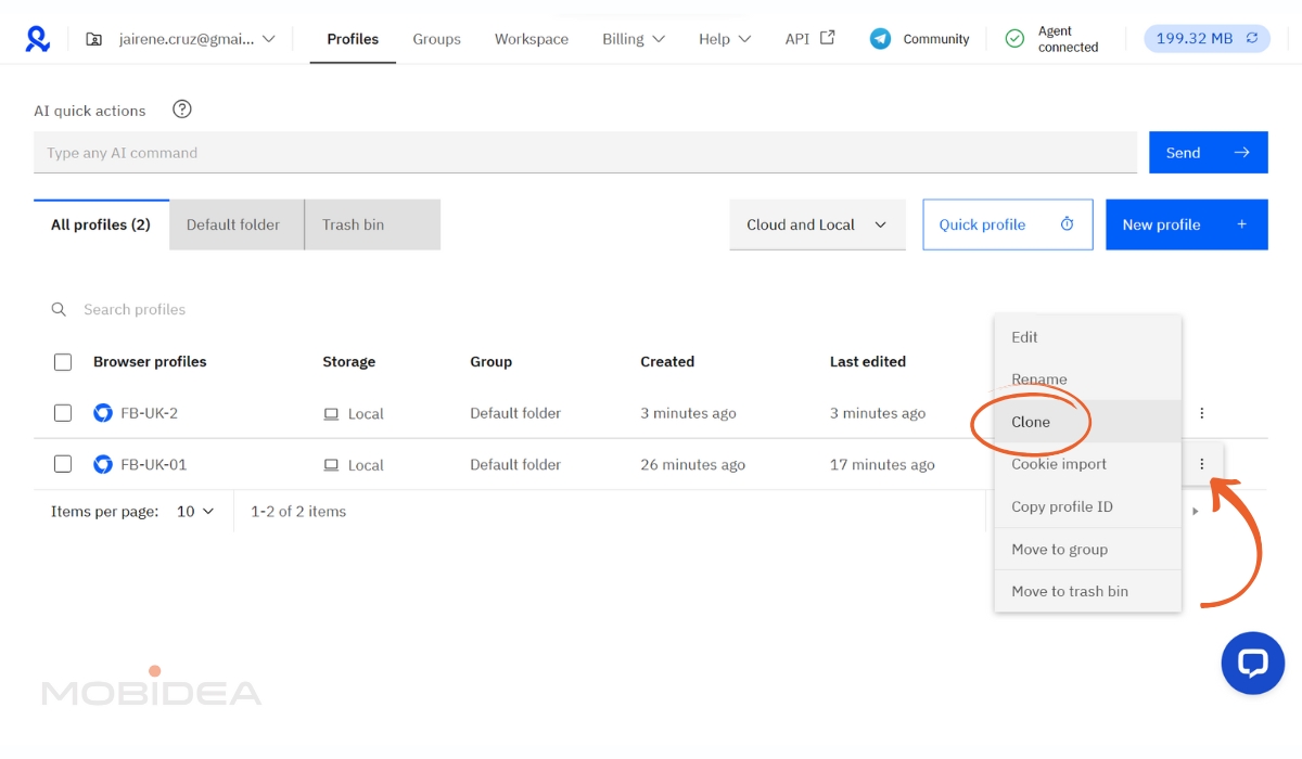 multilogin clone profile 1
