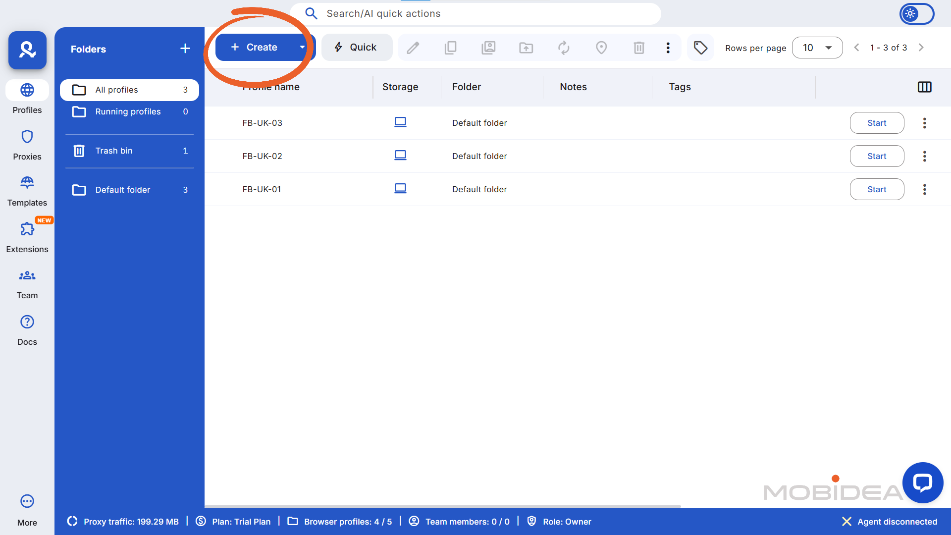 new multilogin create profile 1