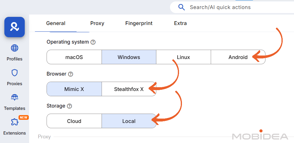 new multilogin create profile 4