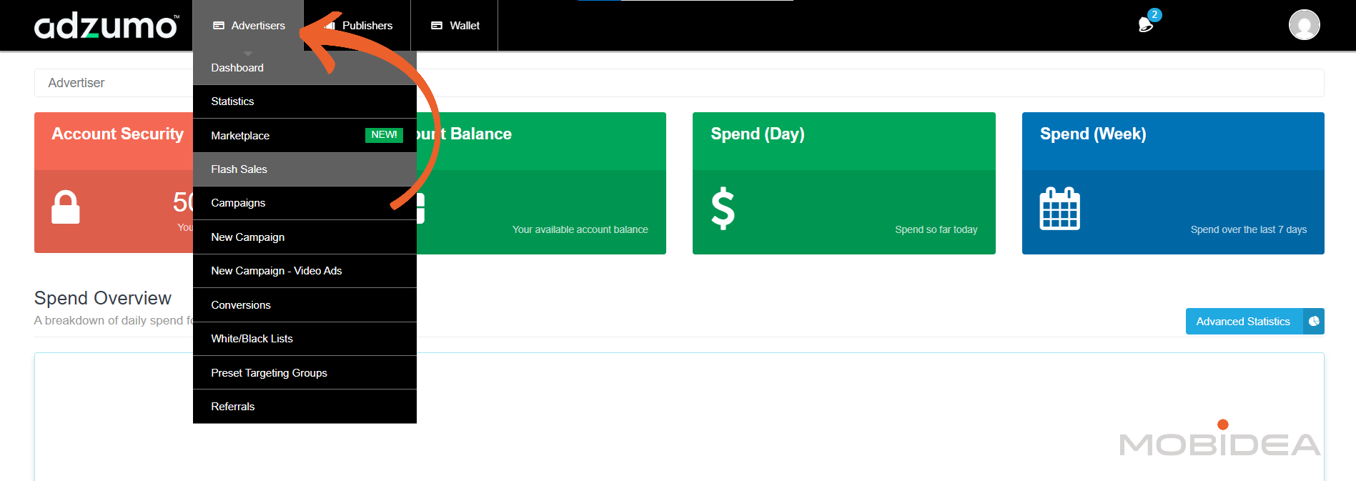 adzumo advertiser dashboard