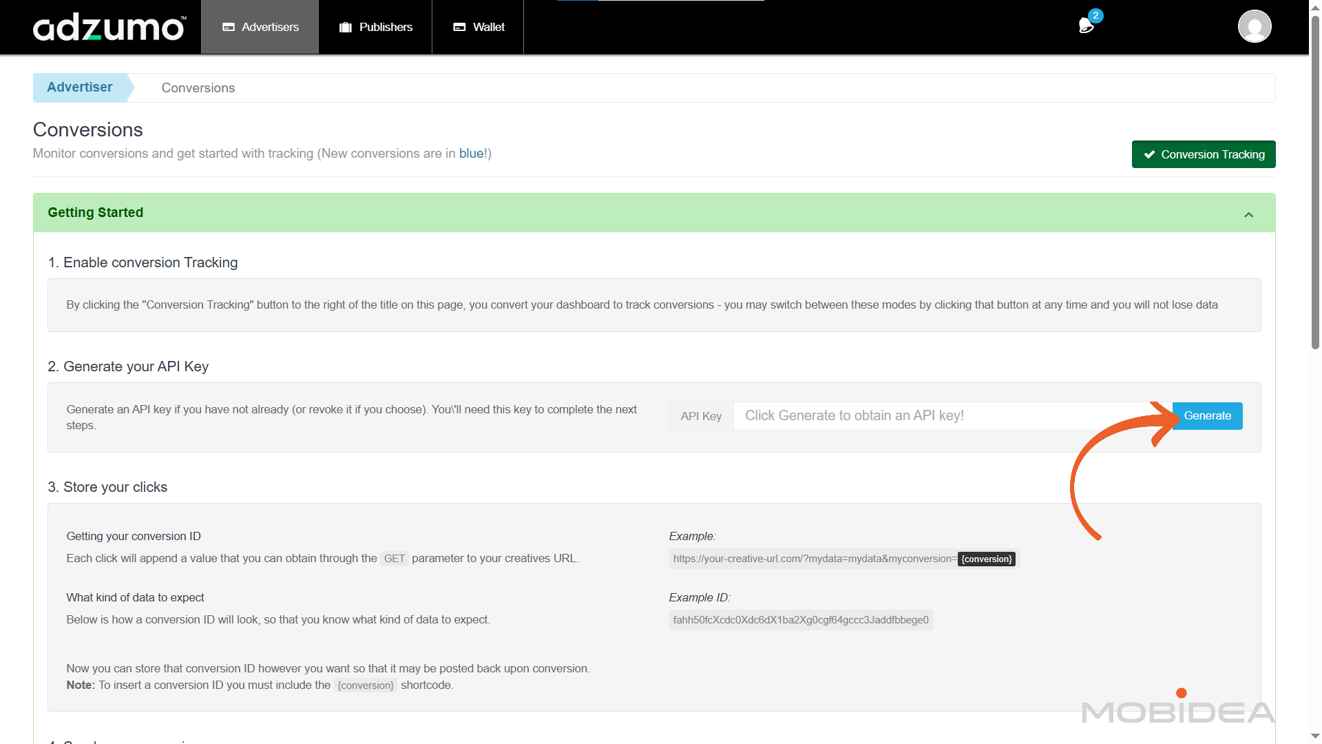 adzumo conversion tracking