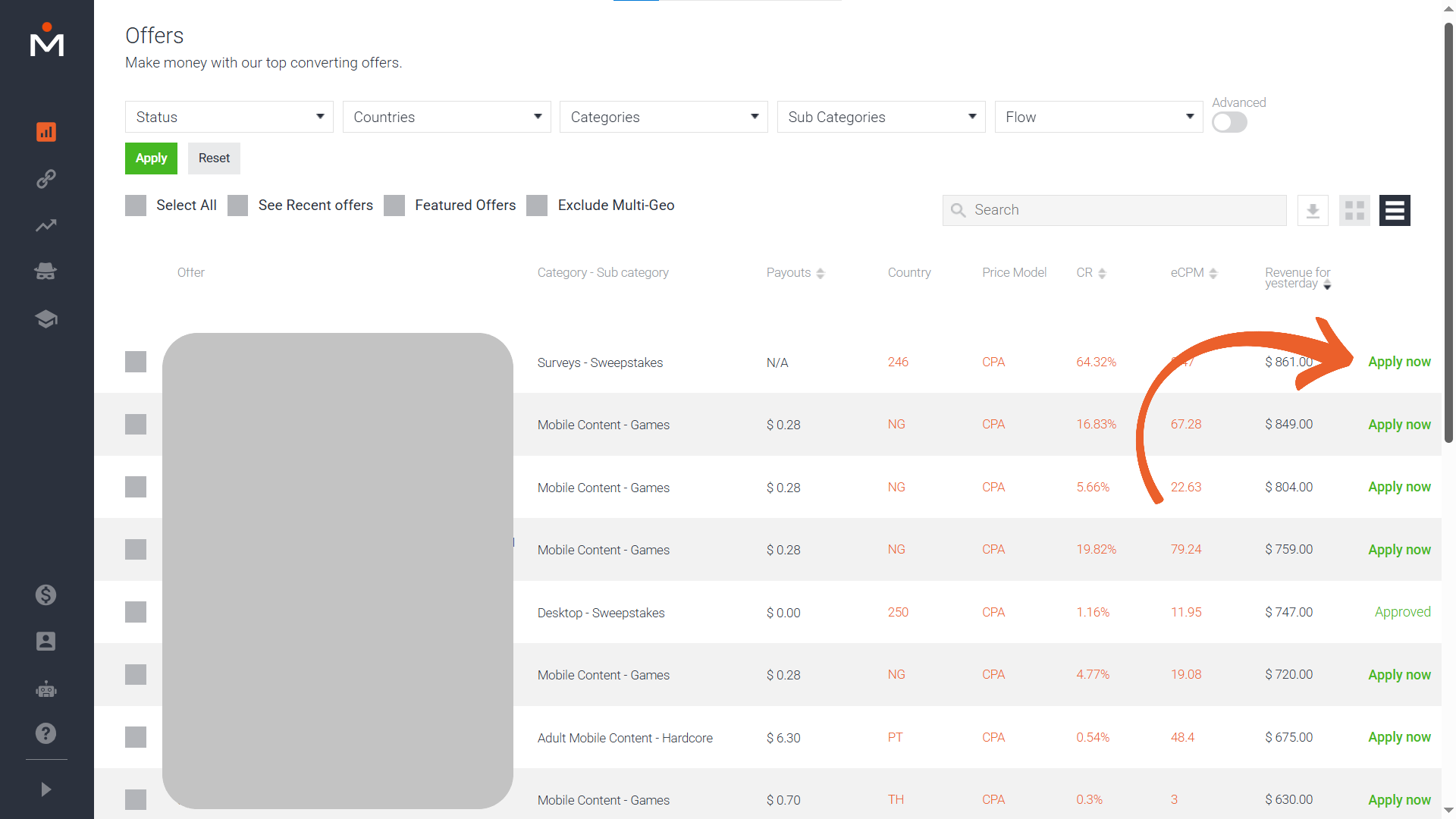 mobidea single offers