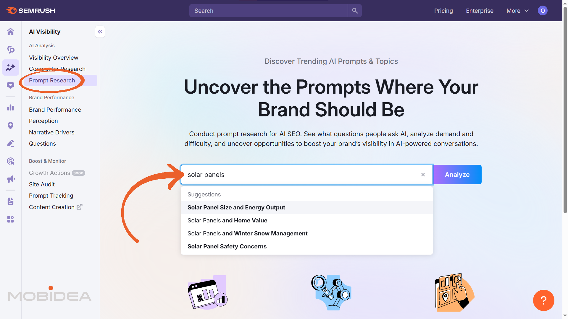 semrush one ai prompt research 1