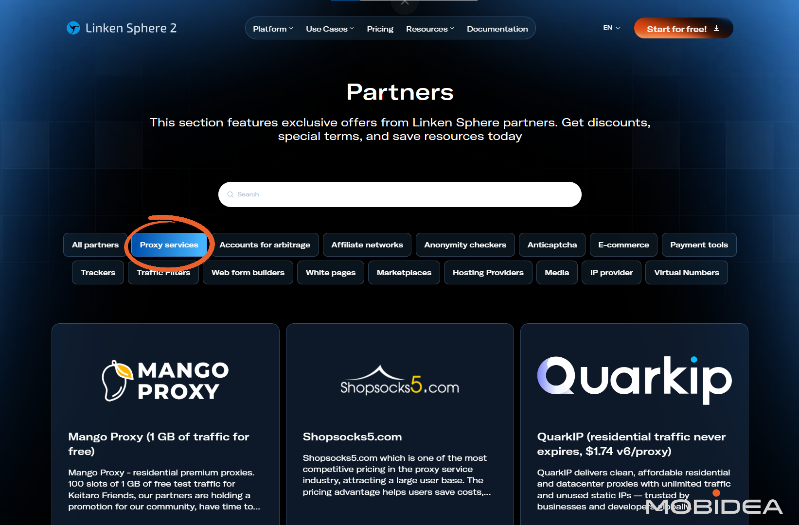 linken sphere proxy service partners