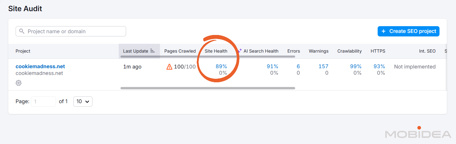 semrush site audit settings 5