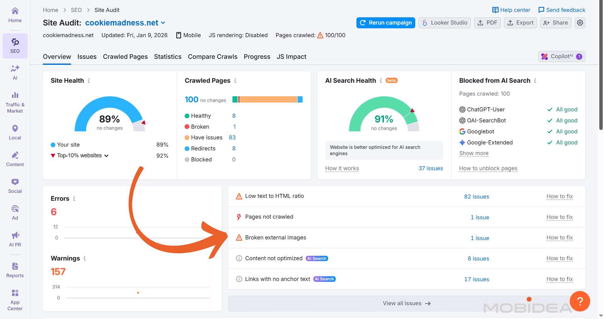 semrush site audit settings 7