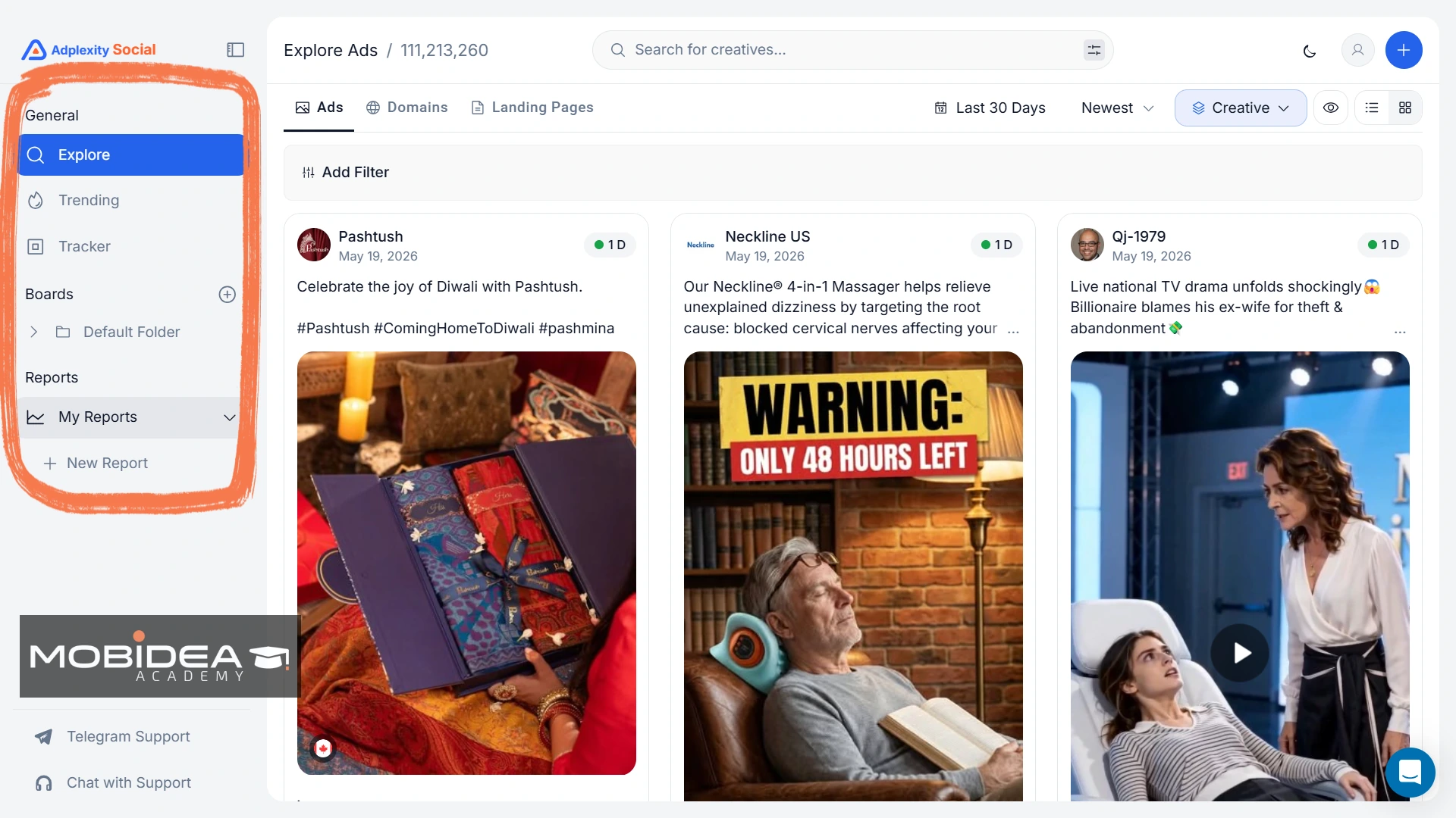 adplexity social dashboard 1
