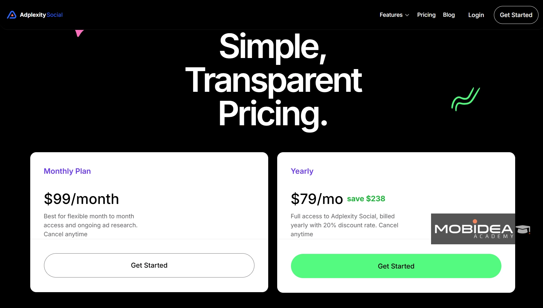 adplexity social pricing