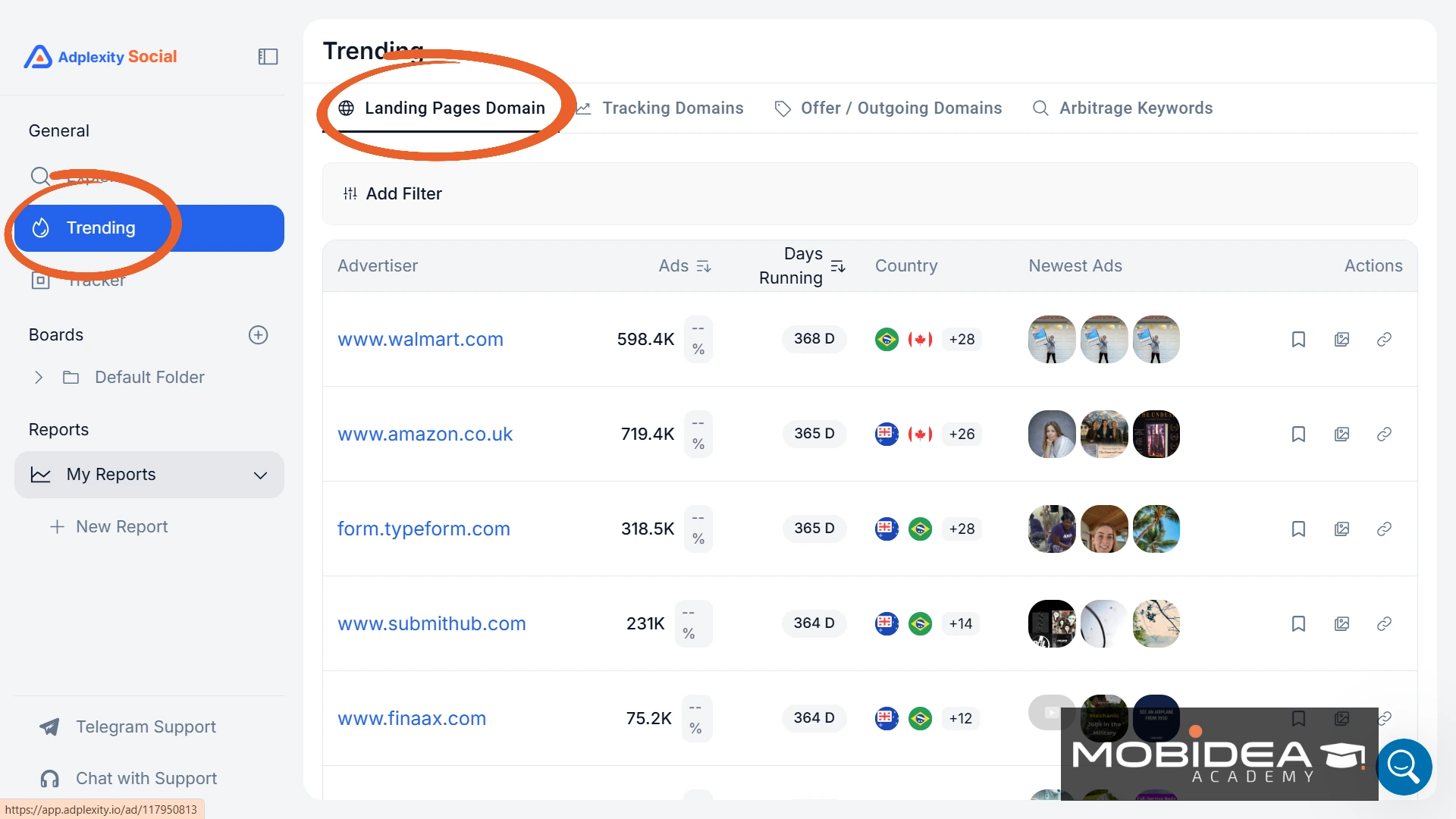 adplexity social trending 1
