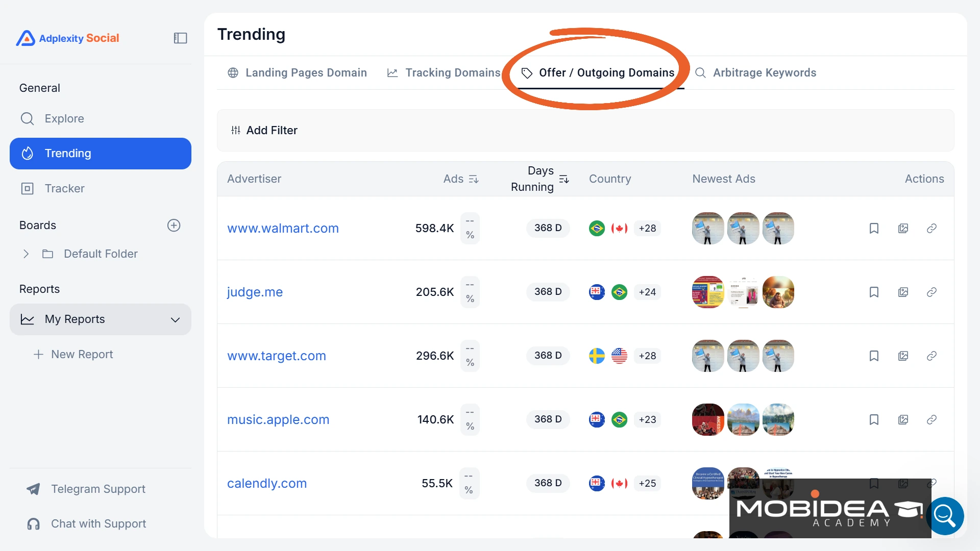 adplexity social trending 3