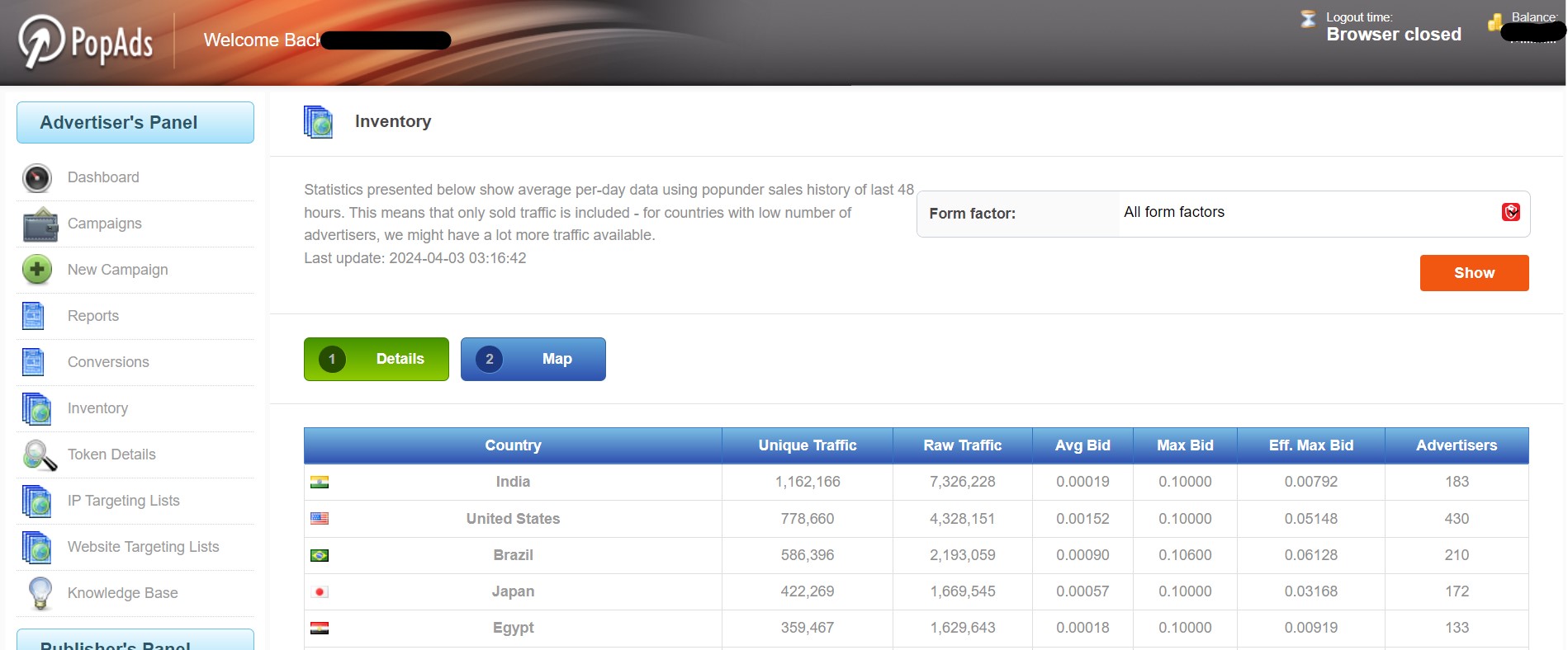 pop ads dating ad networks