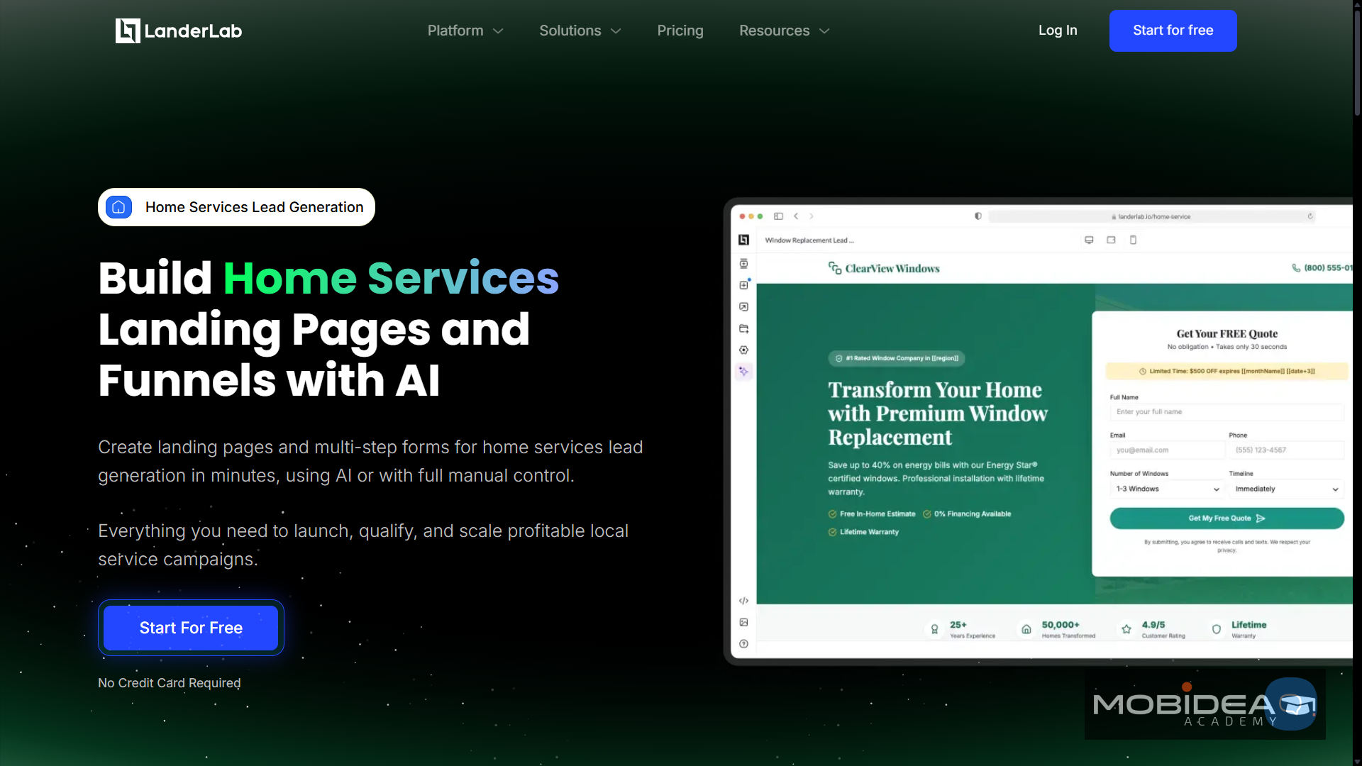 ai landing page builder